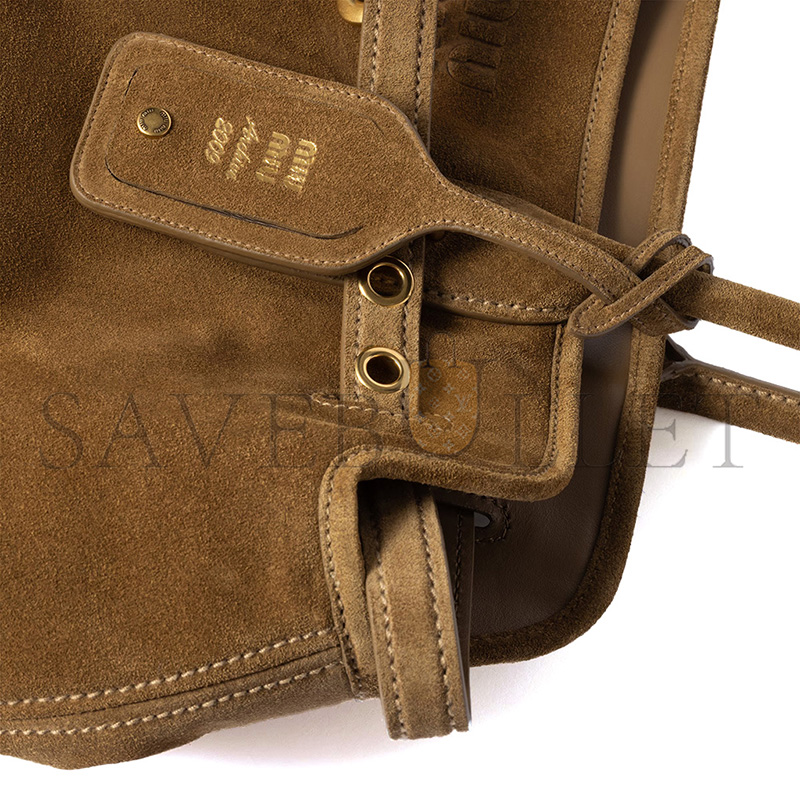 MIU MIU AVENTURE SUEDE BAG 5BG310 (44*22.5*14.5cm)